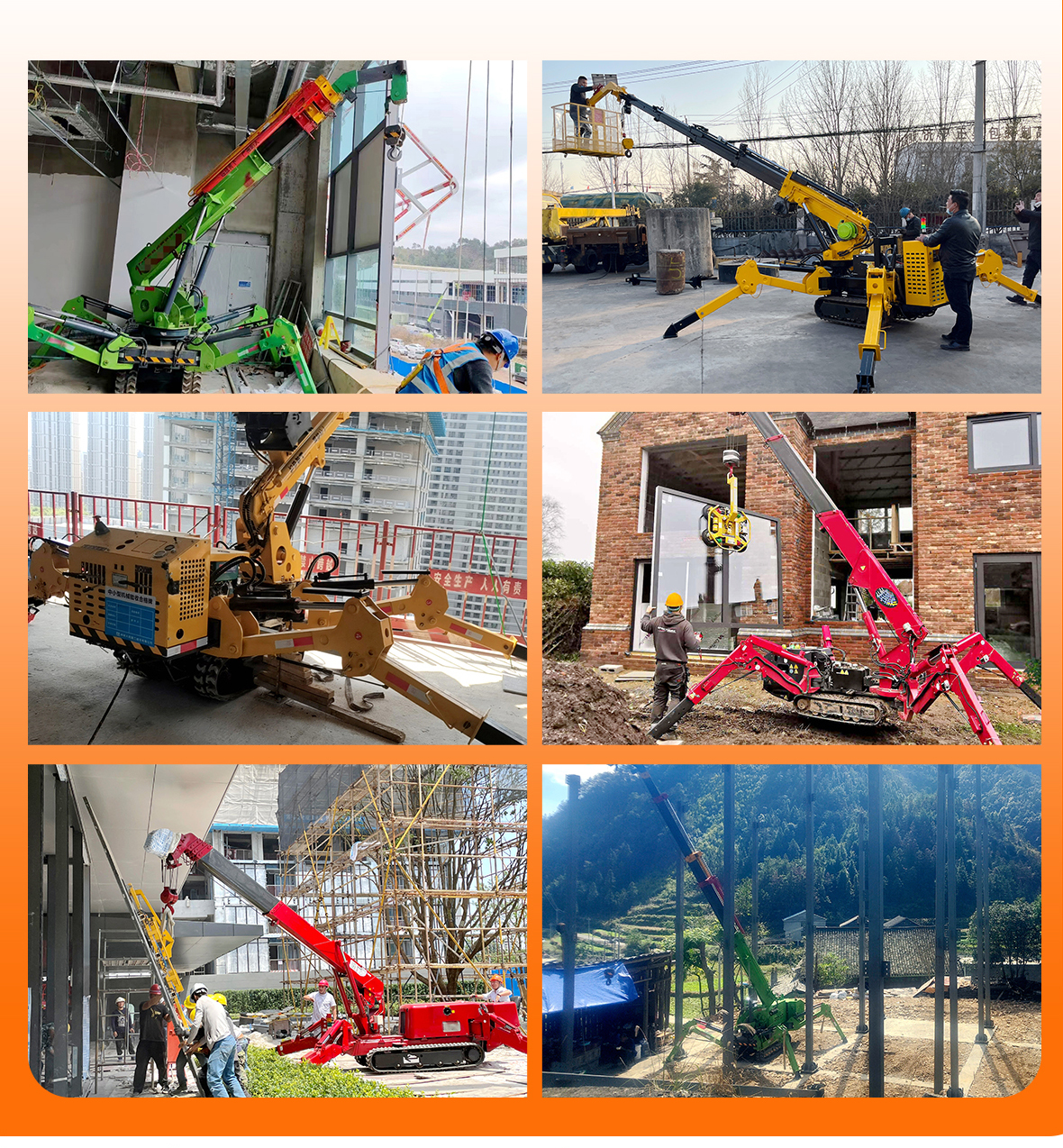 Crawler Spider Crane 2 Ton black real leather wallet